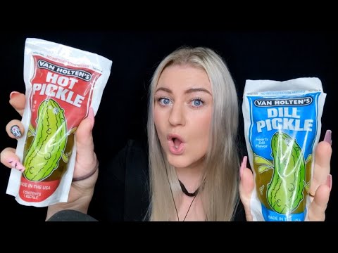 ASMR EATING GIANT PICKLES 🥒