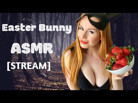ASMR [STREAM] 💗 Easter Bunny Special 🐇 Rubber Gloves Ear Massage 🖐🖤  3Dio 🎤🎧