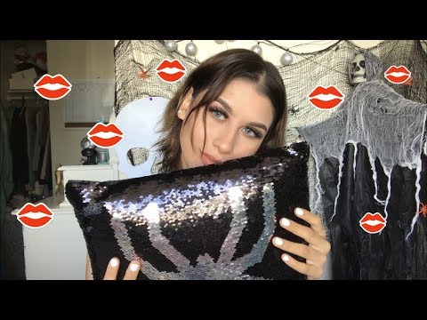 ASMR Sequin pillow [kissing sounds]