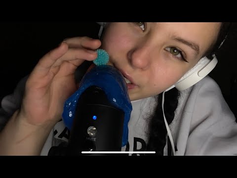 ASMR WITH SLIME | Light Mouth Sounds + popping