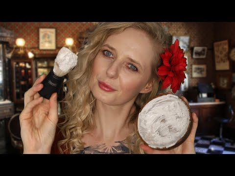 ASMR Barber Roleplay, Shave and Haircut (Razor, Scissors, Foam Sounds)