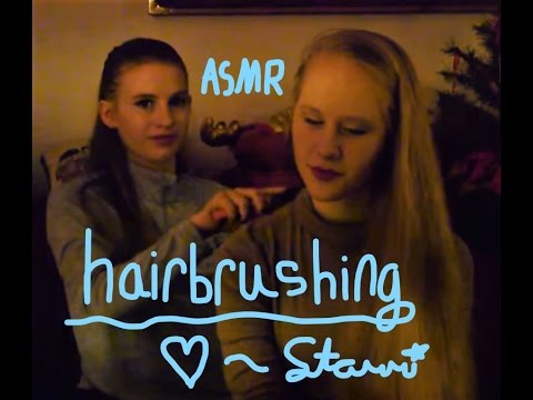 ASMR  Hairbrushing Long Natural Hair Whispered Softly