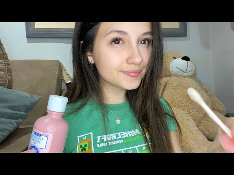 ASMR identifying and curing your illness (medical roleplay, face touching..)