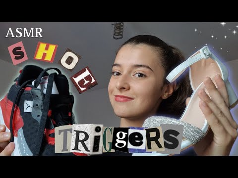 ASMR Shoe tapping&scratching for relaxation(Soft spoken,Hand Movements)
