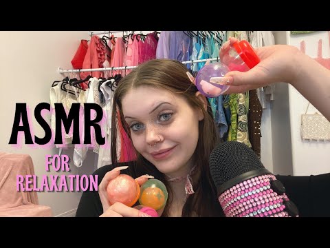 ASMR | SQUISHY STIM TOYS FOR RELAXATION ! Squishy sounds, Crinkles, & Putty on the mic !