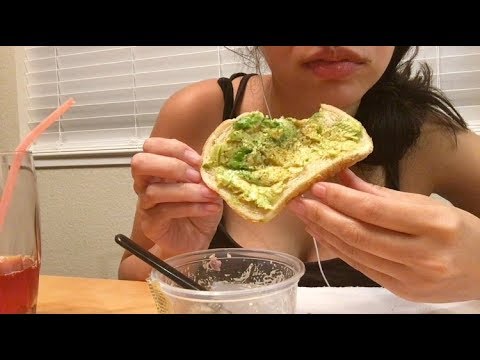 Asmr | Eating Avacado Toast & Seafood Salad | No Talking