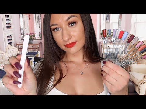 [ASMR] Relaxing Manicure Roleplay (Nail Shaping, Painting & Hand Massage)