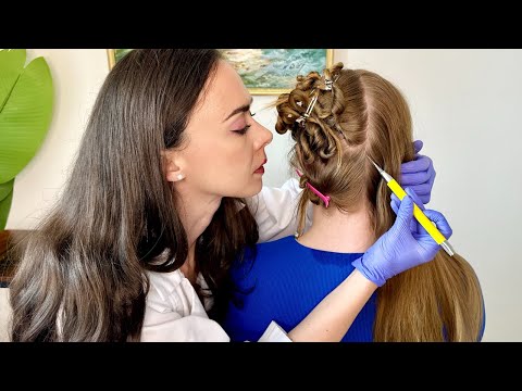 ASMR Intense Scalp Exam for DEEP Sleep| Hair Brushing,Hair Pulling Therapy, Tingly Medical Role Play