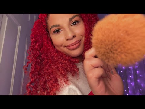 BFF does your makeup to soothe your anxiety 🫶🏽 (ASMR)