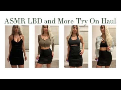 ASMR Haul & Try On - Little Black Dresses and More (Whispered)