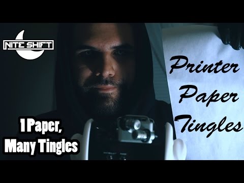 ASMR Printer Paper Tingles (Crinkles, Tapping, Brushing, Flicking, Rubbing, Scratching, Tearing)
