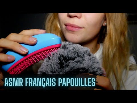 ASMR FRANCAIS 👉 Papouilles de micro (bonnette fluffy, brushing, visuels, massages crâniens...)