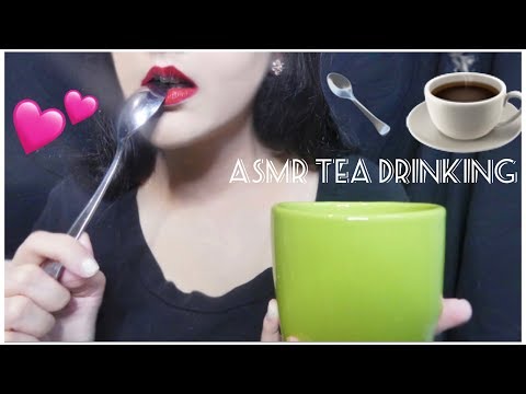 ASMR Tea Drinking Sounds Whispering ☕️(3dio Binaural Sounds)
