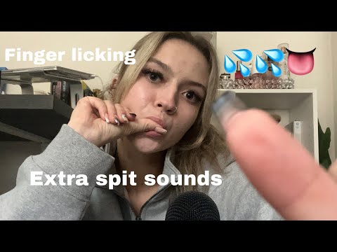 ASMR| Extra Spit-Cleaning Your Face Off| Finger Licklng/ Mouth Sounds