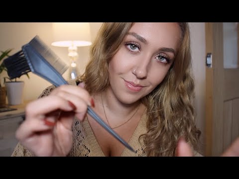 ASMR Parting, Clipping and Oiling Your Scalp (Scalp Massage/Hair Play Roleplay)