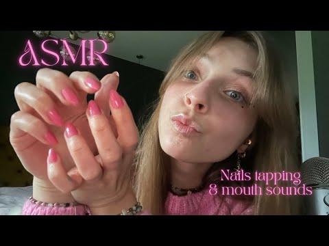 ASMR • nails tapping & mouth sounds 💅🏼