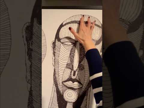 ASMR Relaxing Tracing on Abstract Faces😴 #relaxing #softspoken