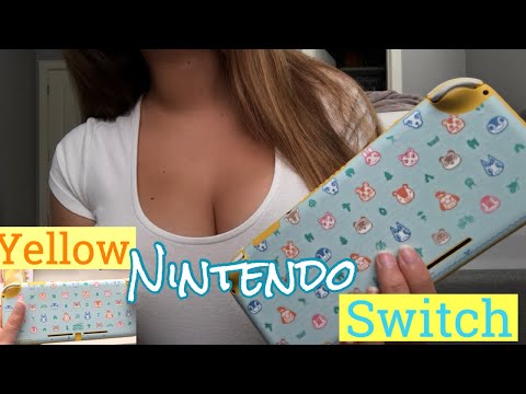 ASMR Unboxing Nintendo Switch Lite | YELLOW