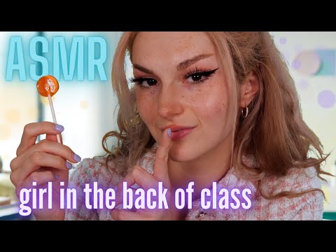 ASMR Girl in the Back of Class Gossiping | Inaudible Whispering, Gum Chewing, & More