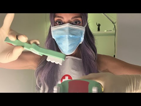 ASMR Medical Roleplay with Wooden Tools, Glove Sounds 🧤