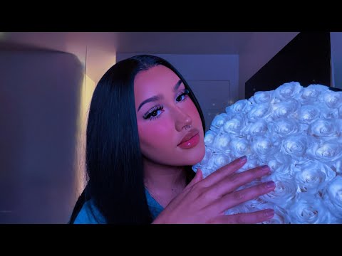 ASMR TAPPING AND SCRATCHING ON ROSES (ft. Rose Forever)