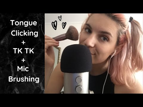ASMR | Tongue Clicking, Tk Tk & Other "T Sounds" + Mic Brushing