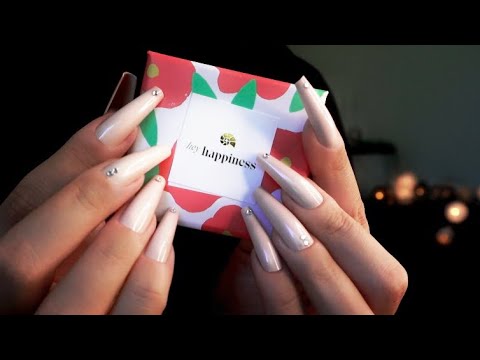 ASMR Jewelry Tapping | Up Close Hand Movements Long Nails | Hey Happiness Jewellery Unboxing