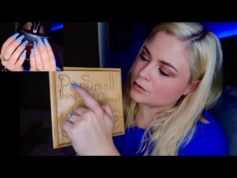 ASMR |  Gentle Tapping, Tracing & Scratching With Long Nails 
(Blue Theme💙)
