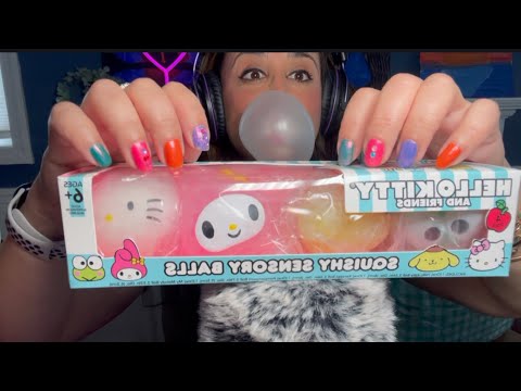 Can I keep you company? ASMR Gum Chewing w/Bubble Blowing/ Tapping/ Scratching/ Assorted Triggers 🦋