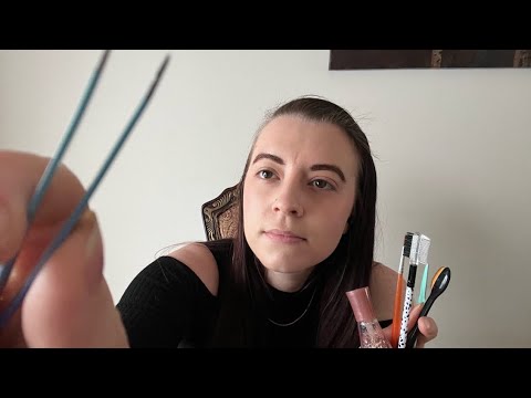 ASMR Role Play Pt 4: Henna Tattooing/Filling In Your Brows & Doing Your Nails For Valentines Day