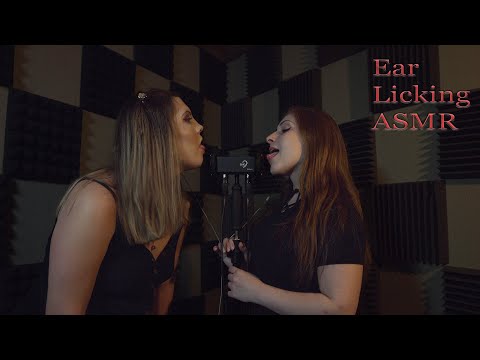 Lola and Mia ASMR - !!EAR LICKING COLLAB!! - 33K Thank You Video! - Tingles / Licks / Soothing