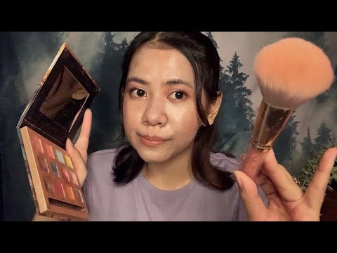 [ASMR] Doing Your Holiday Makeup (Layered Sounds) | Roleplay Indonesia