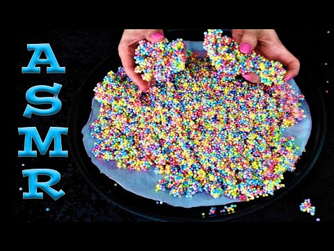 ASMR: Peeling/Crumbling Glued Styrofoam balls (Crinkles, Crackles, Squeaks, Snaps, Pops, No Talking)
