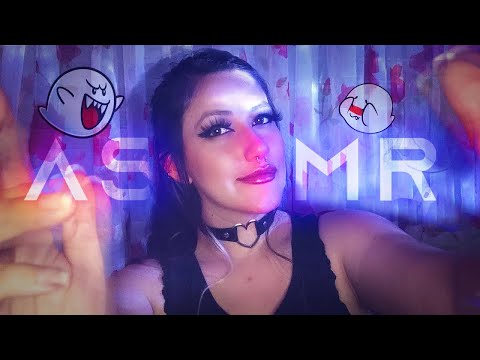 ASMR | GHOSTLY EFFECT WITH DELAYED SOUNDS, MOUTH SOUNDS, TK TK, BLOWING + REVERB & ECHO