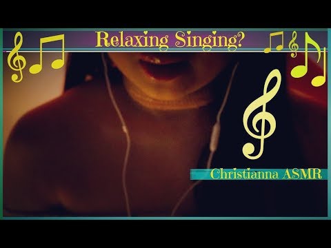 Curing Insomnia ASMR 🎶 Let me relax you with singing 🎤 Saying sleep, shhh, its ok, mouth sounds