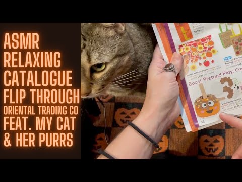 ASMR Catalogue Fall and Halloween Flip Through and Cat Purrs