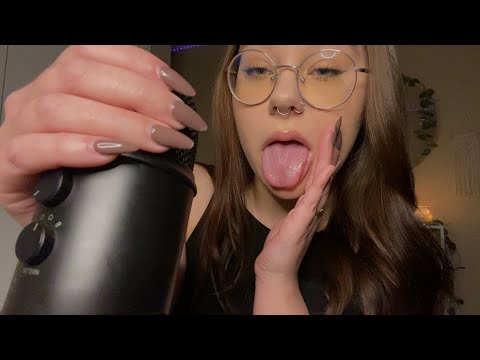 ASMR Fast & Aggressive Spit Painting You (Wet Mouth Sounds, Inaudible)