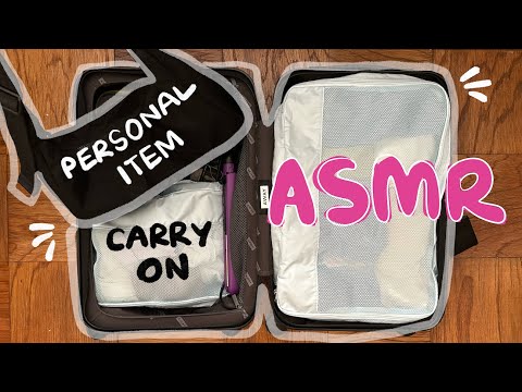 asmr: packing my carry on and personal item