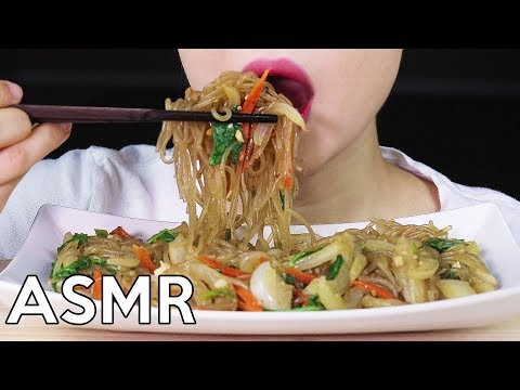 ASMR JAPCHAE Korean Stir-fried Noodles 잡채 리얼사운드 먹방