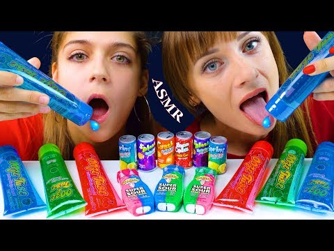 ASMR SODA CAN FIZZY CANDY + JELLY + SUPER SOUR CANDY, EATING SOUNDS NO TALKING MUKBANG