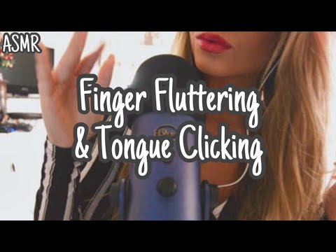 Finger Fluttering and Tongue Clicking ASMR (Hand Movements, Camera Touching, Whispering)