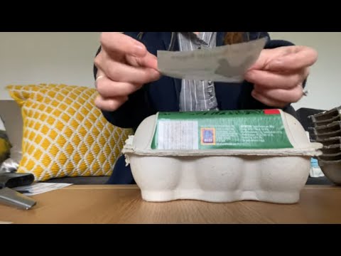 ASMR Labeling Egg Boxes With Whispering Intoxicating Sounds Sleep Help Relaxation