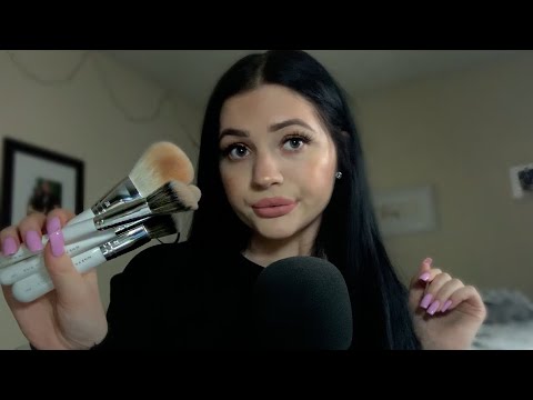 ASMR| MORPHE X JACLYN HILL MASTER COLLECTION BRUSH SET REVIEW (FACE BRUSHING, TRIGGER WORDS)