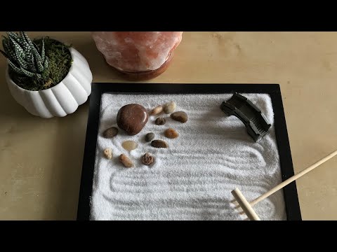 ASMR Zen Garden | Whispers, Sand Sounds, Visual ASMR, Sand Drawing | Oddly Satisfying
