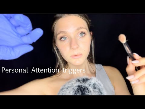 ASMR| Personal Attention Triggers (Face Touching, Brushing, Soft Whisper)