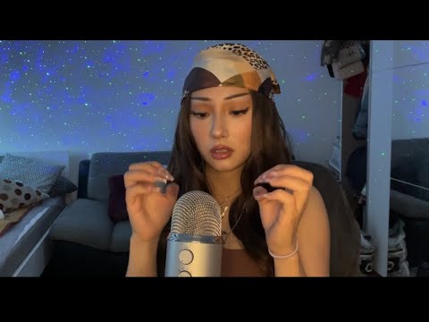 ASMR nail + teeth tapping and mic scratching ❣️ tingly