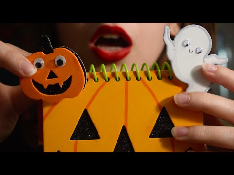ASMR | Up-Close Halloween Items Show & Tell  🎃 👻  | Fun Facts About Halloween | Whispering
