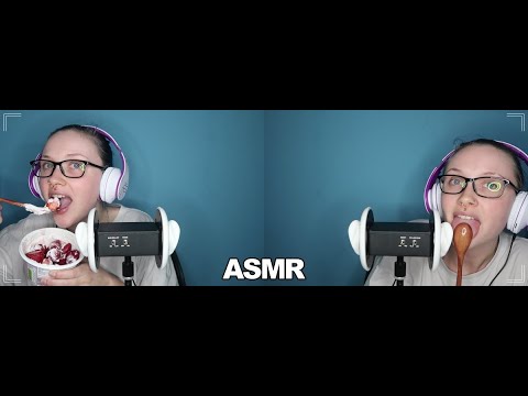 ASMR Berries & Yogurt, Some Mouth Sounds, Ear Triggers Mash Up 🍓