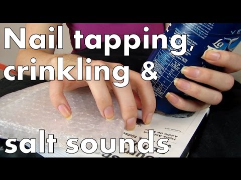 #120 ~No speaking, just sounds!~ Tapping, crinkling, page turning & salt sounds *ASMR*