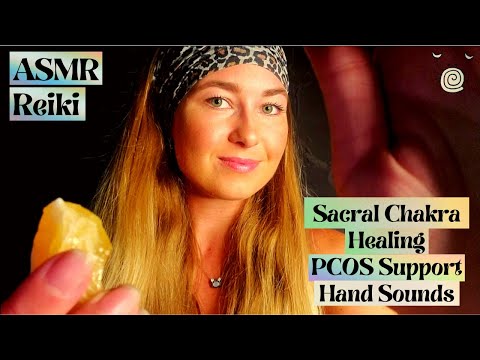 [ASMR] ~ Reiki Hormone Healing Session | 🧡Sacral Chakra Reiki🧡 | Hand Sounds ASMR | Crystal ASMR